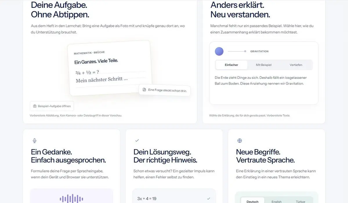 Original-Screenshot von studki.com: Aufgabe fotografieren, anders erklärt bekommen
