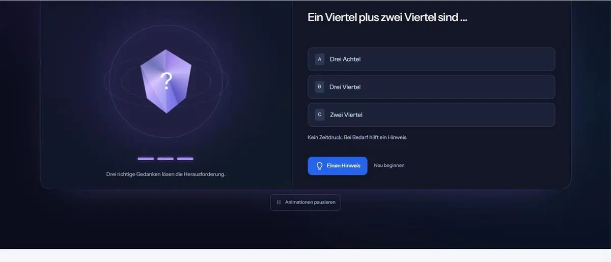 Original-Screenshot von studki.com: Lernspiele: Quiz, Rätsel und Herausforderungen